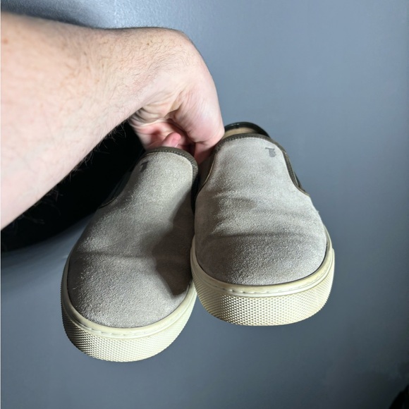 Tods Grey Suede Slip On Low Top Sneakers Size 9.5 - Picture 7 of 11